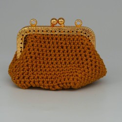 Trousse beige artisanale